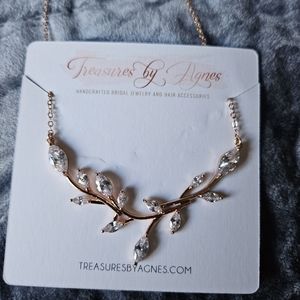 18 in Rose Gold crystal necklace